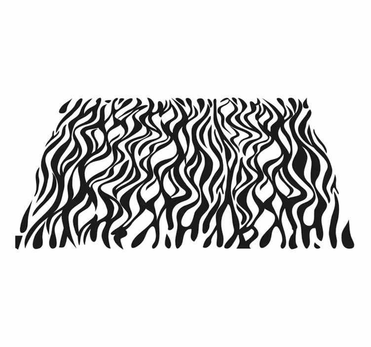 Tapis vinyle animal motif inspiré du zèbre - TenStickers