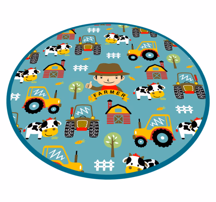 Tapis vinyle autres tapis modèle amusant d'agriculteur - TenStickers