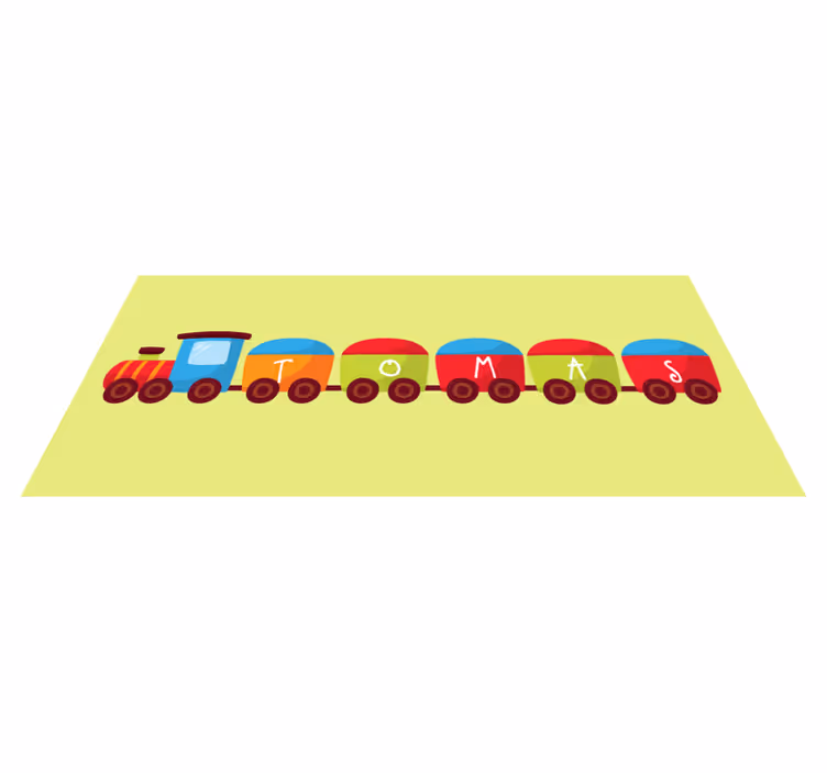 Tapis vinyle personnalisé train sur mesure - TenStickers