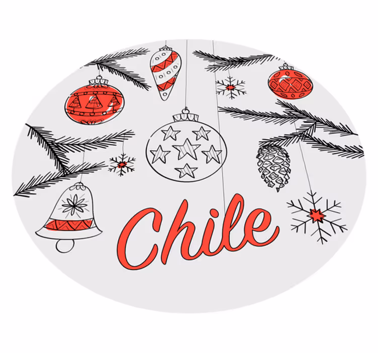 Tapis vinyle noël décoration de noël chili - TenStickers