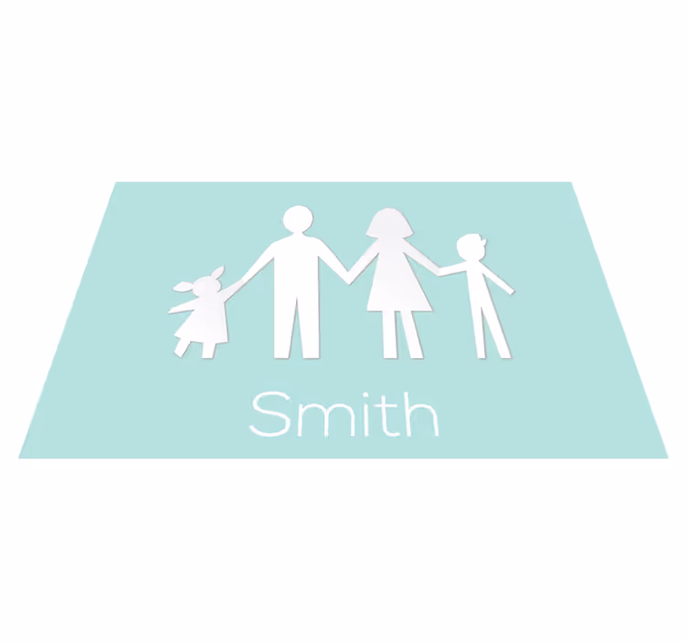 Tapis vinyle personnalisé famille personnalisable - TenStickers
