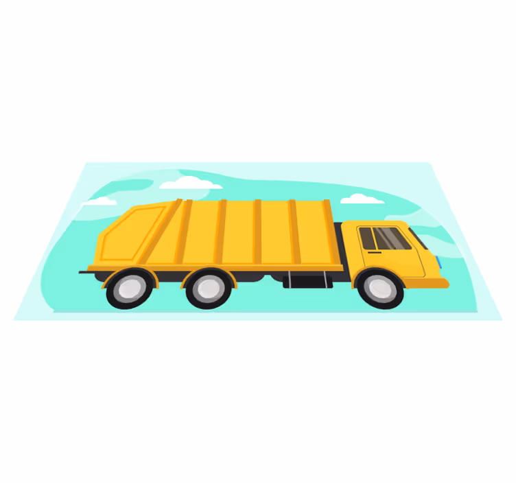 Tapis vinyle autres tapis camion-benne cartoon - TenStickers