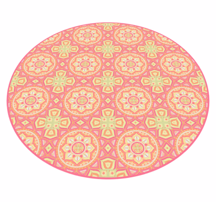 Tapis vinyle mandala motif cercle - TenStickers