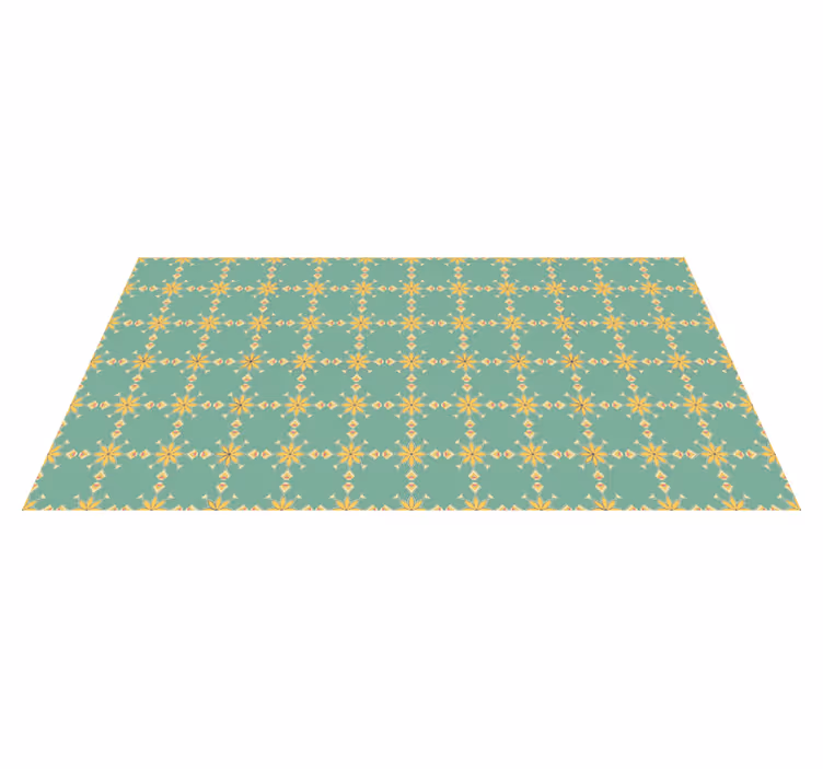 Tapis vinyle cuisine décor géométrique - TenStickers