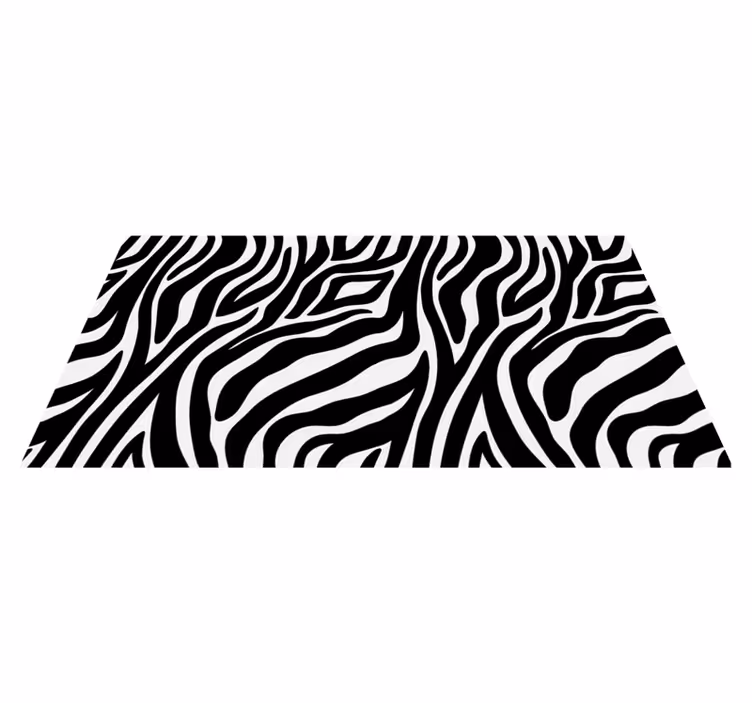 Tapis vinyle animal résumé de zèbre - TenStickers