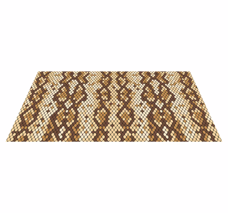 Tapis vinyle imitation parquet mosaïque pixélisée - TenStickers