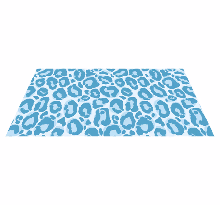 Tapis vinyle animal taches de girafe bleues - TenStickers