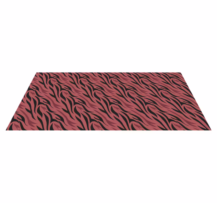 Tapis vinyle animal vagues de zèbre abstraites - TenStickers