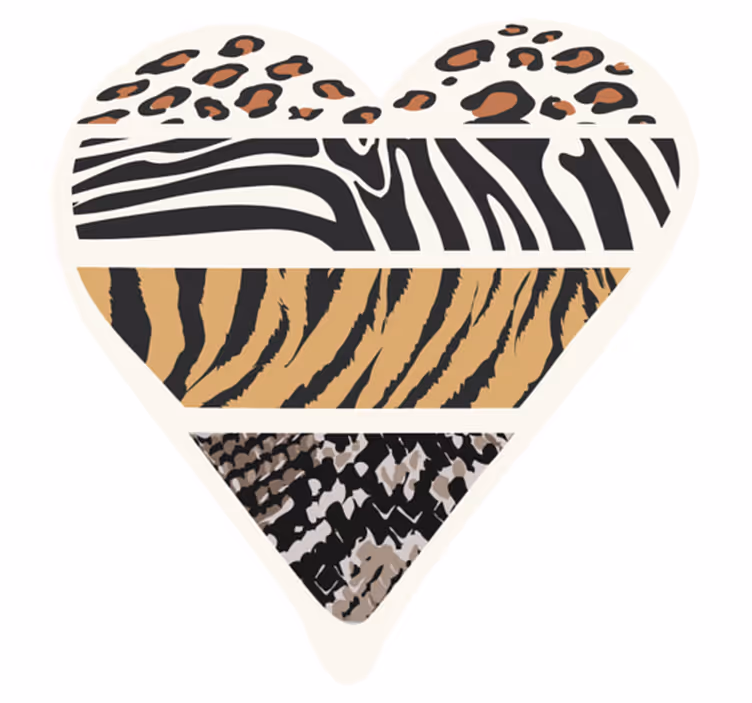 Tapis vinyle animal coeur de safari - TenStickers