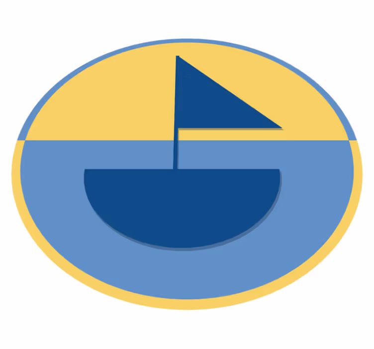Tapis vinyle géométrique géométrie nautique de voilier - TenStickers
