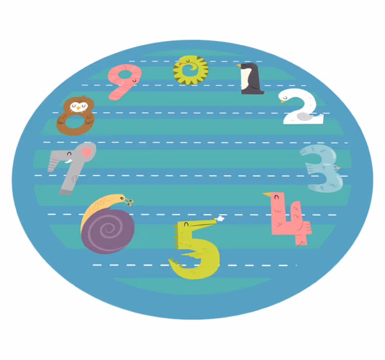 Tapis vinyle pour enfants hippodrome circulaire - TenStickers