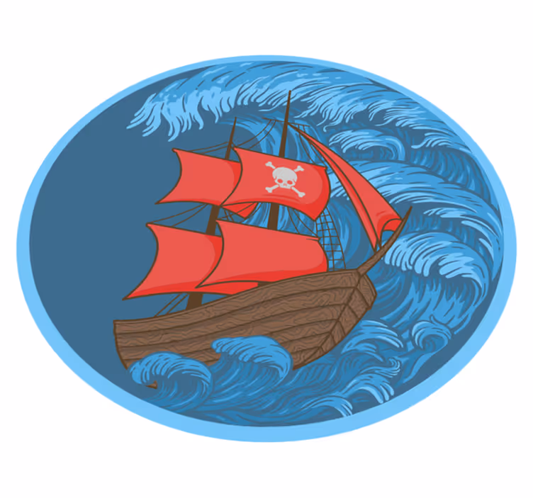 Tapis vinyle jeux heure de jeu des pirates - TenStickers