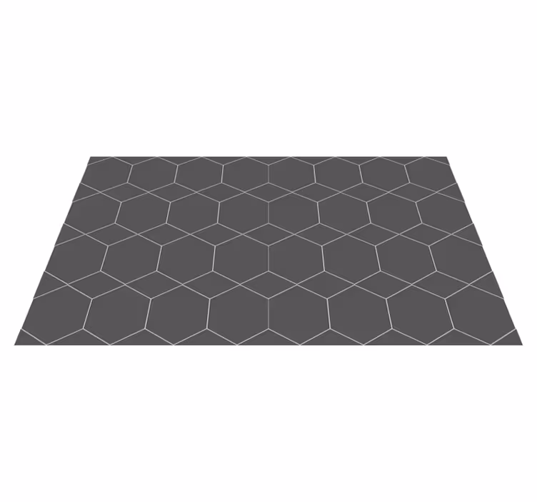 Tapis vinyle carreaux de ciment tuiles hexagonales - TenStickers