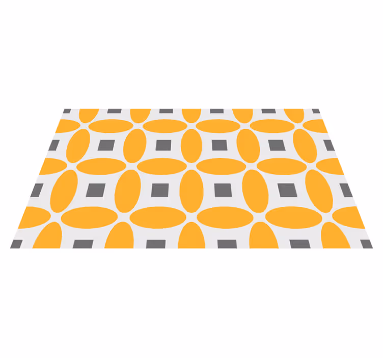 Tapis vinyle géométrique cercles géométriques - TenStickers