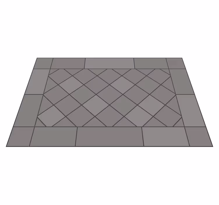 Tapis vinyle carreaux de ciment géométrie carrelée - TenStickers
