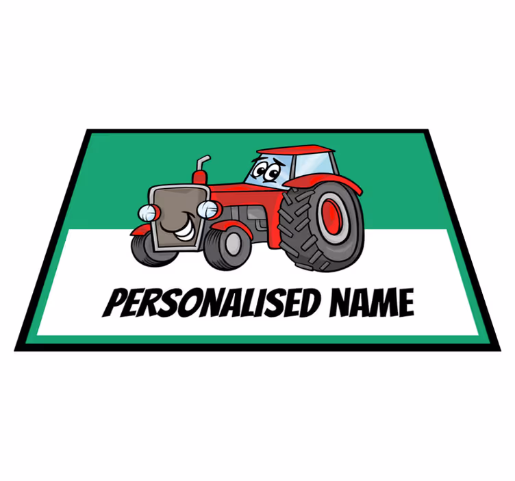 Tapis vinyle personnalisé graphique tracteur - TenStickers