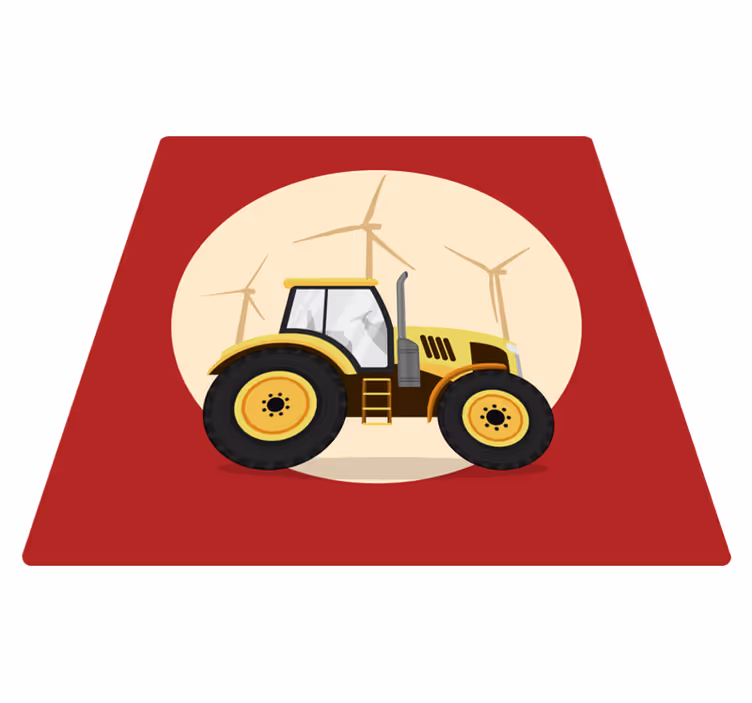 Tapis vinyle pour enfants cercle de jeu de tracteur - TenStickers