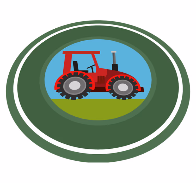 Tapis vinyle pour enfants terrain de jeu tracteur - TenStickers
