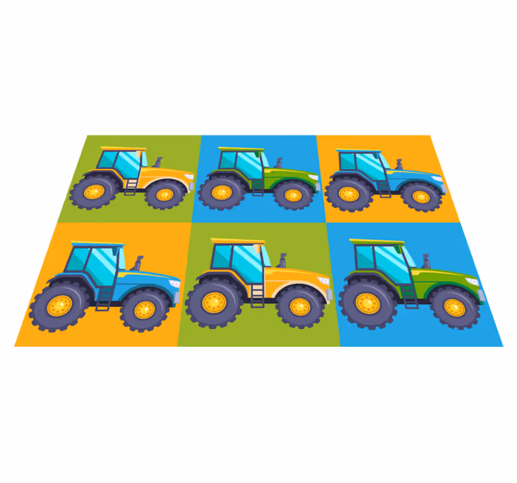 Tapis vinyle autres tapis carrés de tracteur colorés - TenStickers