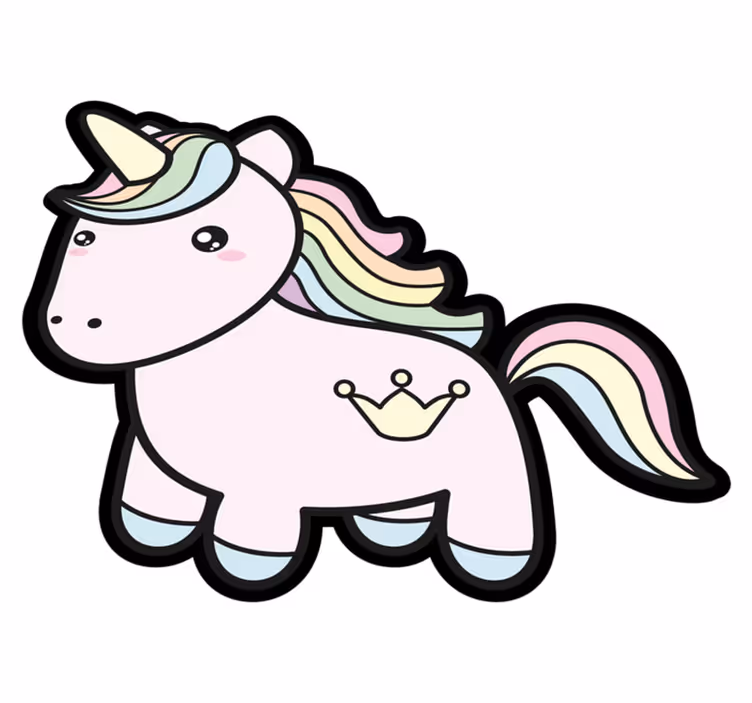 Tapis vinyle autres tapis illustration de licorne pastel - TenStickers