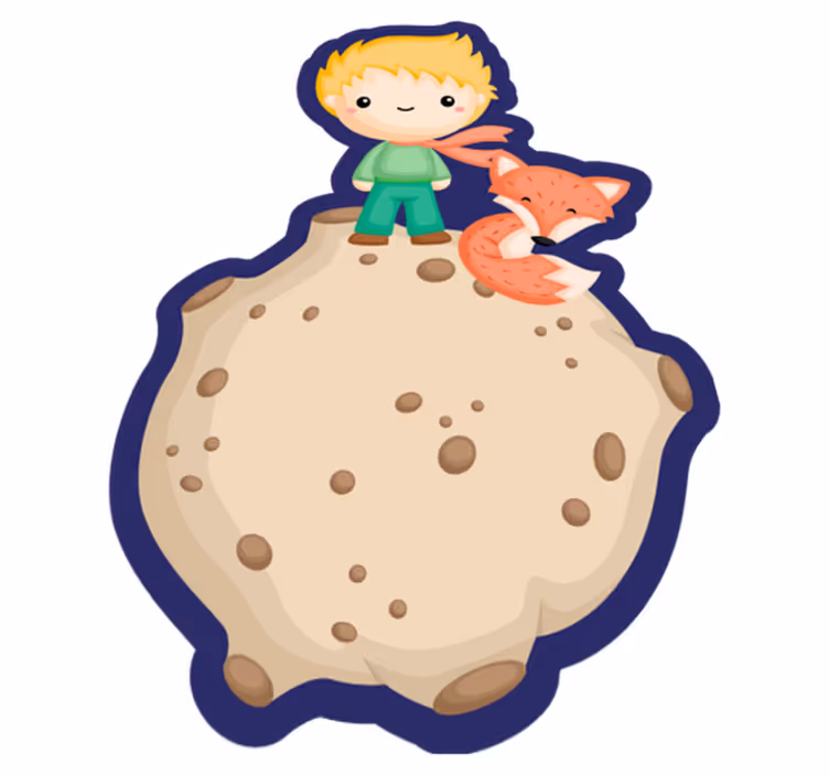 Tapis vinyle pour enfants explorateur spatial cartoon - TenStickers