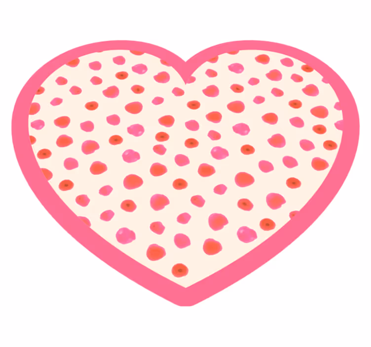 Tapis vinyle autres tapis coeur à pois - TenStickers