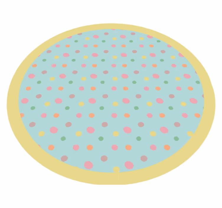Tapis vinyle salon points tachetés vibrants - TenStickers