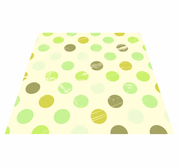 Tapis vinyle géométrique harmonie à pois - TenStickers