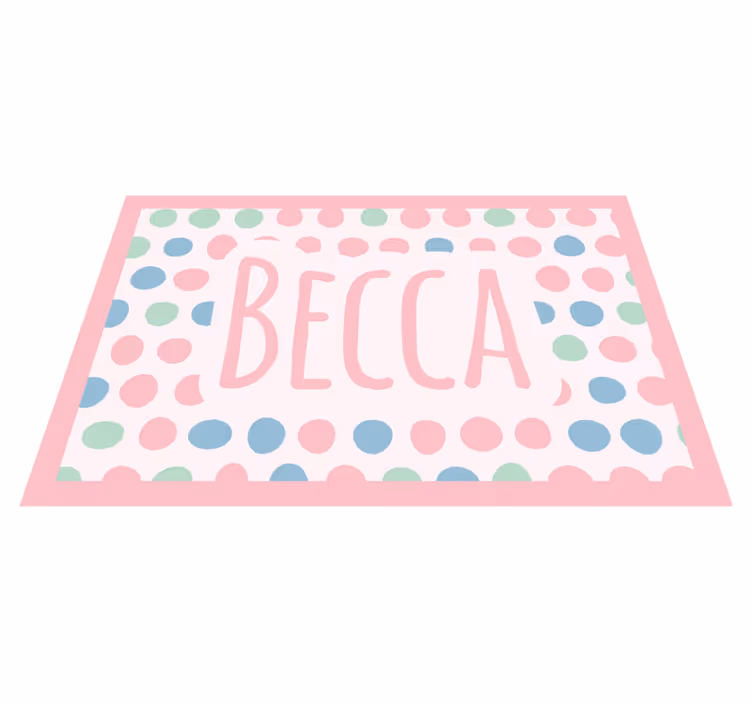 Tapis vinyle personnalisé pois personnalisés - TenStickers