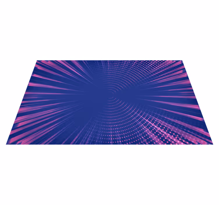Tapis vinyle géométrique éclat optique - TenStickers