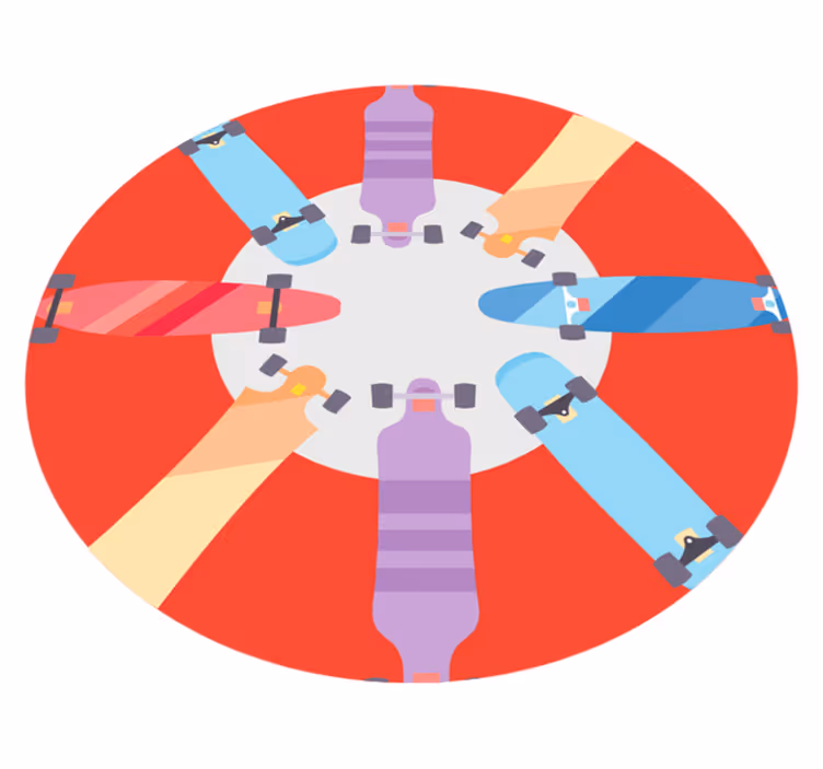 Tapis vinyle jeux jeu de société circulaire - TenStickers