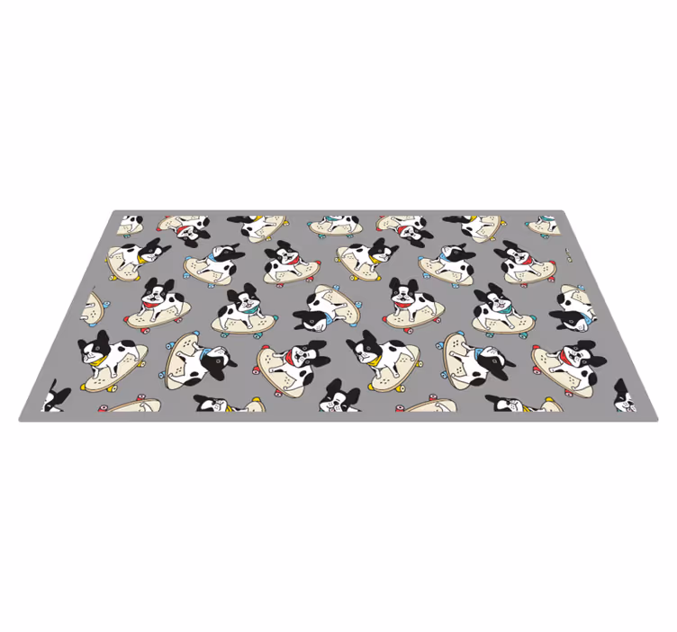 Tapis vinyle pour enfants modèle de chiens de patinage - TenStickers