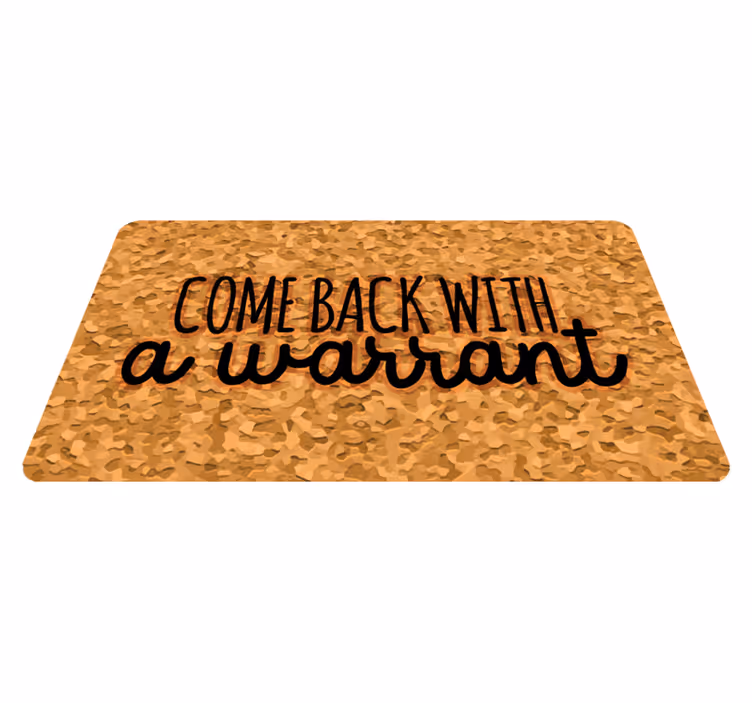 Tapis vinyle citation reviens mandat - TenStickers