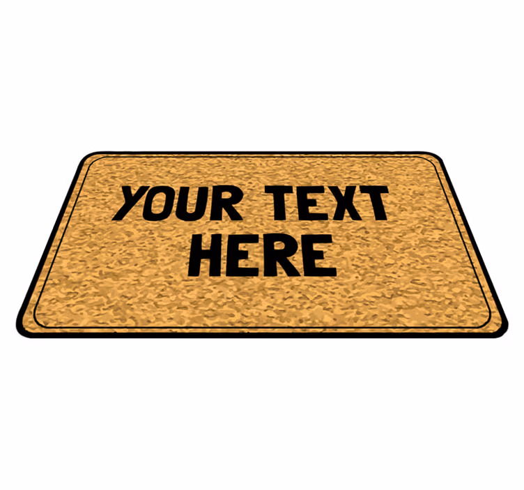 Tapis vinyle personnalisé saisie de texte personnalisable - TenStickers