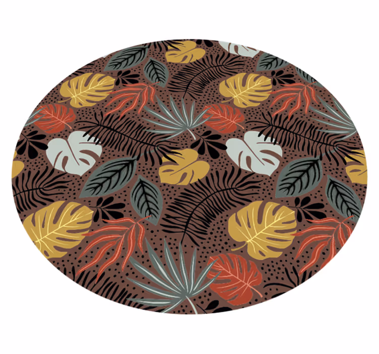 Tapis vinyle nature illustration de feuille tropicale - TenStickers