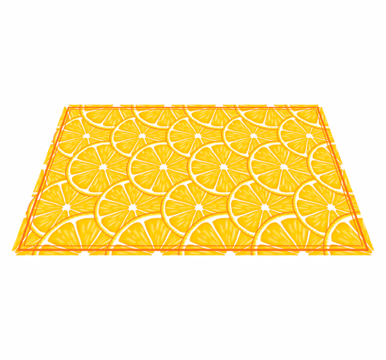 Tapis vinyle cuisine tranches d'agrumes jaunes - TenStickers