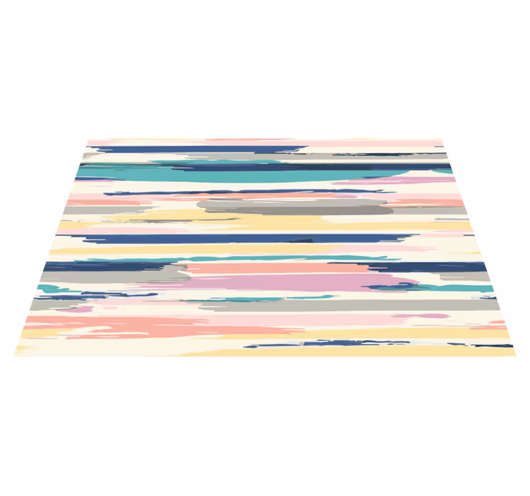 Tapis vinyle salon niveaux rayés vibrants - TenStickers
