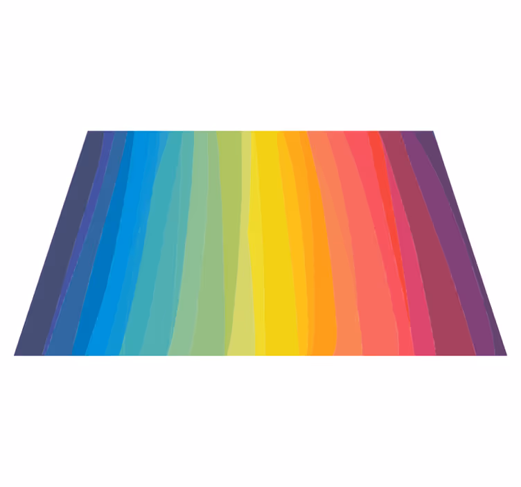 Tapis vinyle rayures rayures dégradées multicolores - TenStickers