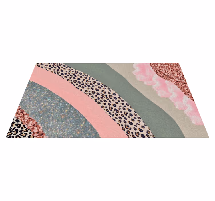Tapis vinyle chambre vagues de couleurs superposées - TenStickers
