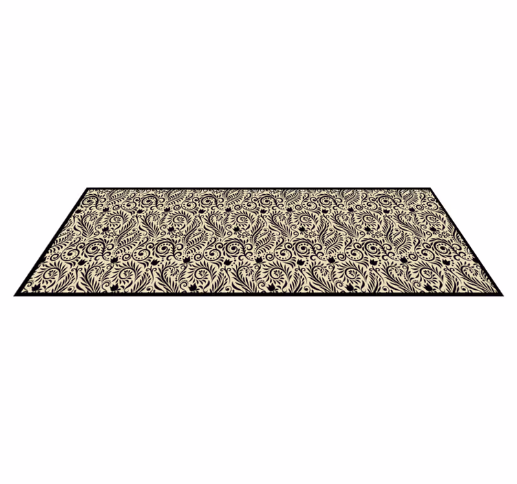 Tapis vinyle texture design végétal beige élégant - TenStickers