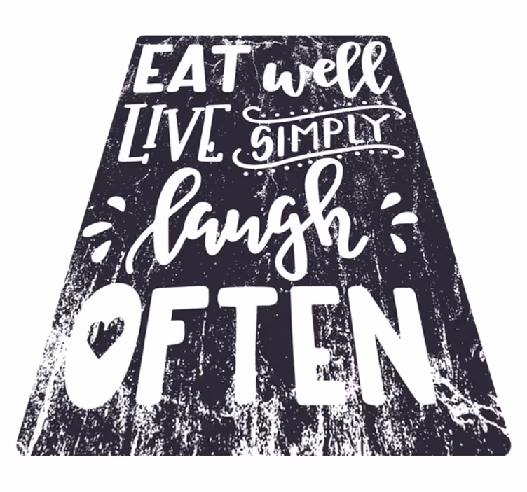 Tapis vinyle cuisine mange bien et ris souvent - TenStickers