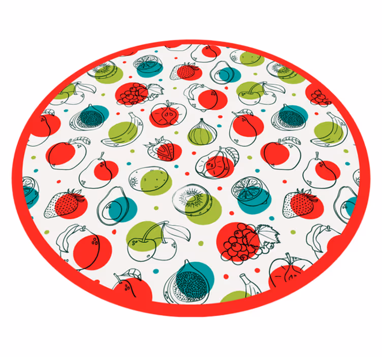 Tapis vinyle cuisine motif simple de fruits - TenStickers