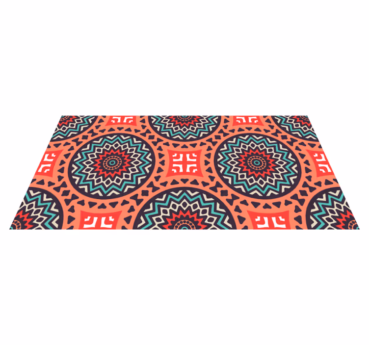 Tapis vinyle mandala motif médaillon géométrique - TenStickers