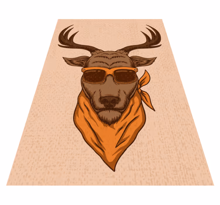 Tapis vinyle animal illustration de cerf cool - TenStickers