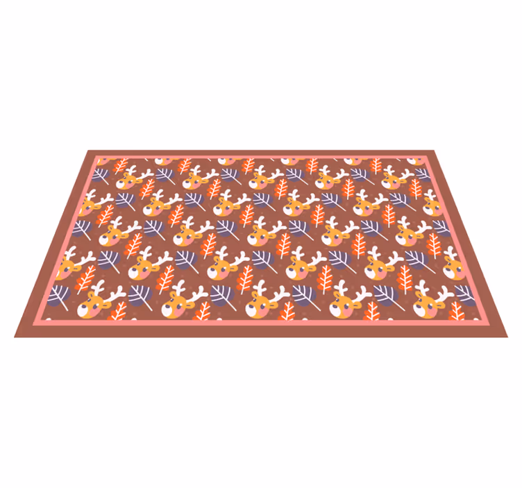 Tapis vinyle noël conception de bébés cerfs - TenStickers