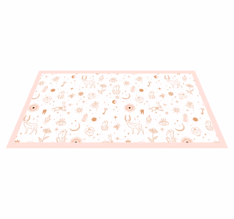 Tapis vinyle chambre bébé design minimaliste céleste - TenStickers