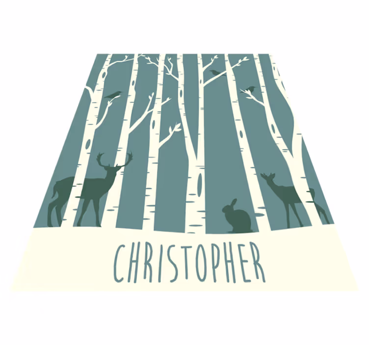 Tapis vinyle personnalisé thème des amis de la forêt - TenStickers