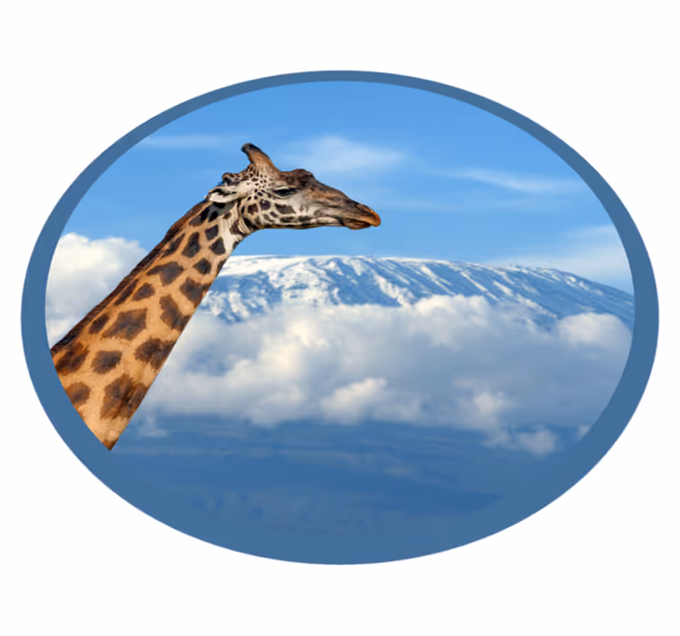 Tapis vinyle animal vue majestueuse de la girafe - TenStickers