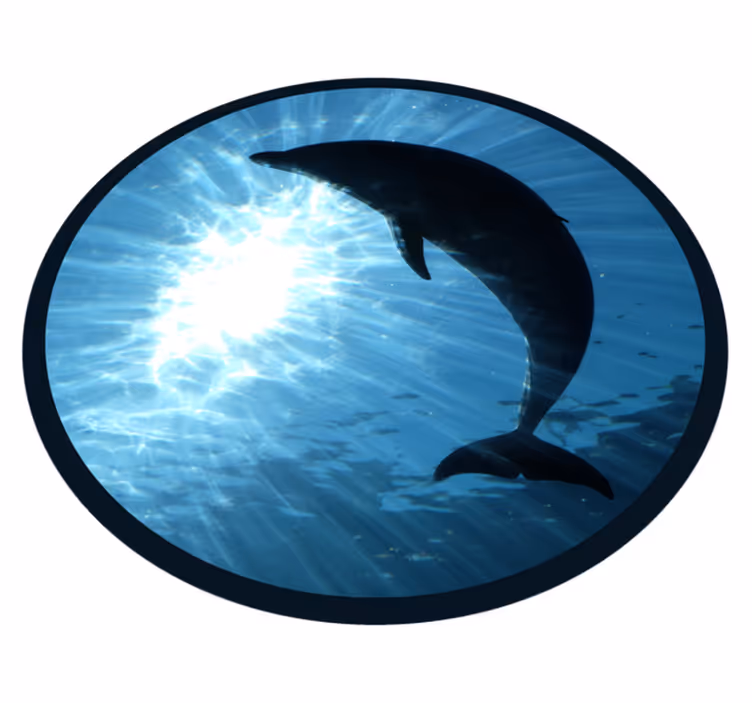 Tapis vinyle animal dauphin éclaboussant - TenStickers
