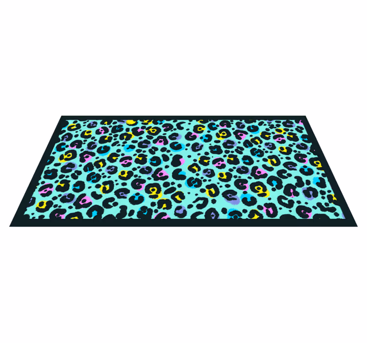 Tapis vinyle animal motif léopard coloré - TenStickers